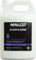 Malco Clean & Shine Interior Car Cleaner and Dressing – Restore Leather, Plastic and Vinyl Surfaces in Your Vehicle/Clean, Condition and Protect in 1 Simple Step / 1 Gallon (125901)
