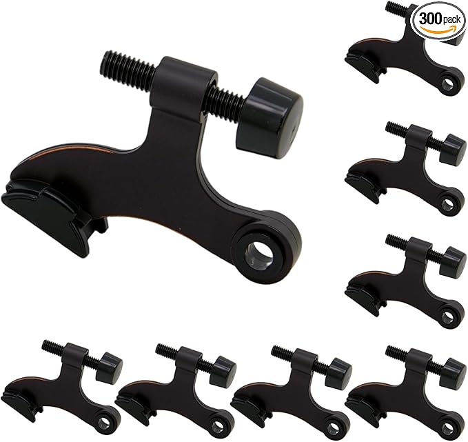 8 Pack Hinge Pin Oil Rubbed Bronze Door Stopper, Adjustable Heavy Duty Hinge Pin Door Stop with Oil Rubbed Bronze Rubber Bumper Tips