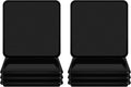 Ezprotekt 8 Pack Reusable Large Furniture Movers Sliders for Carpet, 5" Square Furniture Moving Pads, Carpet Sliders for Heavy Duty Sofa Bed Couch Fridge, Move Items Easily and Quickly (Black)
