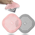 2 Pack Drain Hair Catcher Durable Silicone Drain Protector Hair Stopper with Suction Cup for Shower Kitchen Bathroom (pinkgrey)