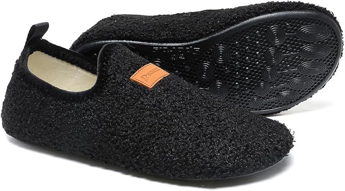 QZKDM Lightweight Slip on Grip Indoor House Slippers Barefoot Non Slip Home Exercise Yoga Shoes for Men Women