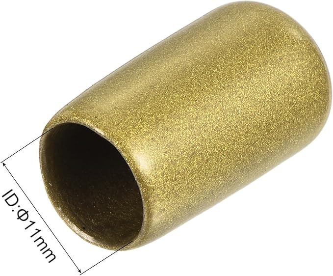 uxcell 20pcs Rubber End Caps 11mm ID Vinyl Round Tube Bolt Cap Cover Thread Protectors Gold
