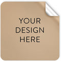 100 Custom Vinyl Stickers - Upload Your own Image, Text, Design, Logo - Personalized Logo Labels for Handmade, Packaging, Bottle, Jars, Candle, Brand Stickers (Brown, 1.5x1.5 Square)