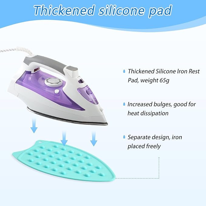 Ironing Mat Portable Ironing Pad Ironing Blanket for Table Top Heat Resistance Double-Side Using Travel Large 47.2 x 27.6 Inch Foldable Lightweight Christmas Check Elk Blue