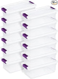 Sterilite 12-Pack 6 Quart ClearView Latch Box, Stackable Organizer Bins with Latching Lids - Clear Plastic Organization Containers for Closet, Bedroom, Shelving Units and Everyday Home Storage