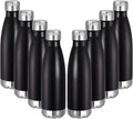 VEGOND 17oz Stainless Steel Water Bottles Bulk, Reusable Metal Sports Water Bottle Keeps Drink Hot and Cold, BPA Free Double Wall Vacuum Cola Shape Insulated Water Bottles for Camping Gym, 8 Pack