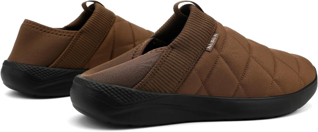 KUBUA Slippers for Men and Womens Indoor House Shoes Plush Slip on Outdoor Garden Loafers