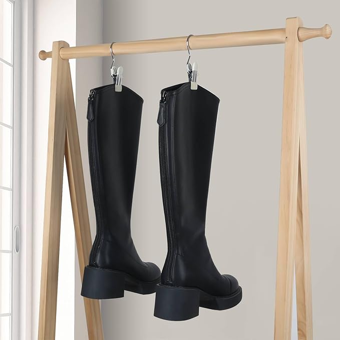 15/30Pcs Upgrade Double Head Clamp Dipped Clothespin for Laundry Hooks with Clips, Boot Holder, Hanging Clips, Portable Multifunctional Hangers Single Clip Space Saving for Jeans, Hats (30, Black)