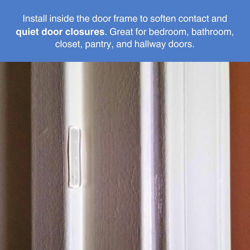 HushBumps Ultra-Quiet Bumpers for Interior Doors 3-Pack. Prevent Door Slamming and Provides Soft Close. Just Peel & Stick. No Tools Required. Silences Door Closing. 30 pcs.