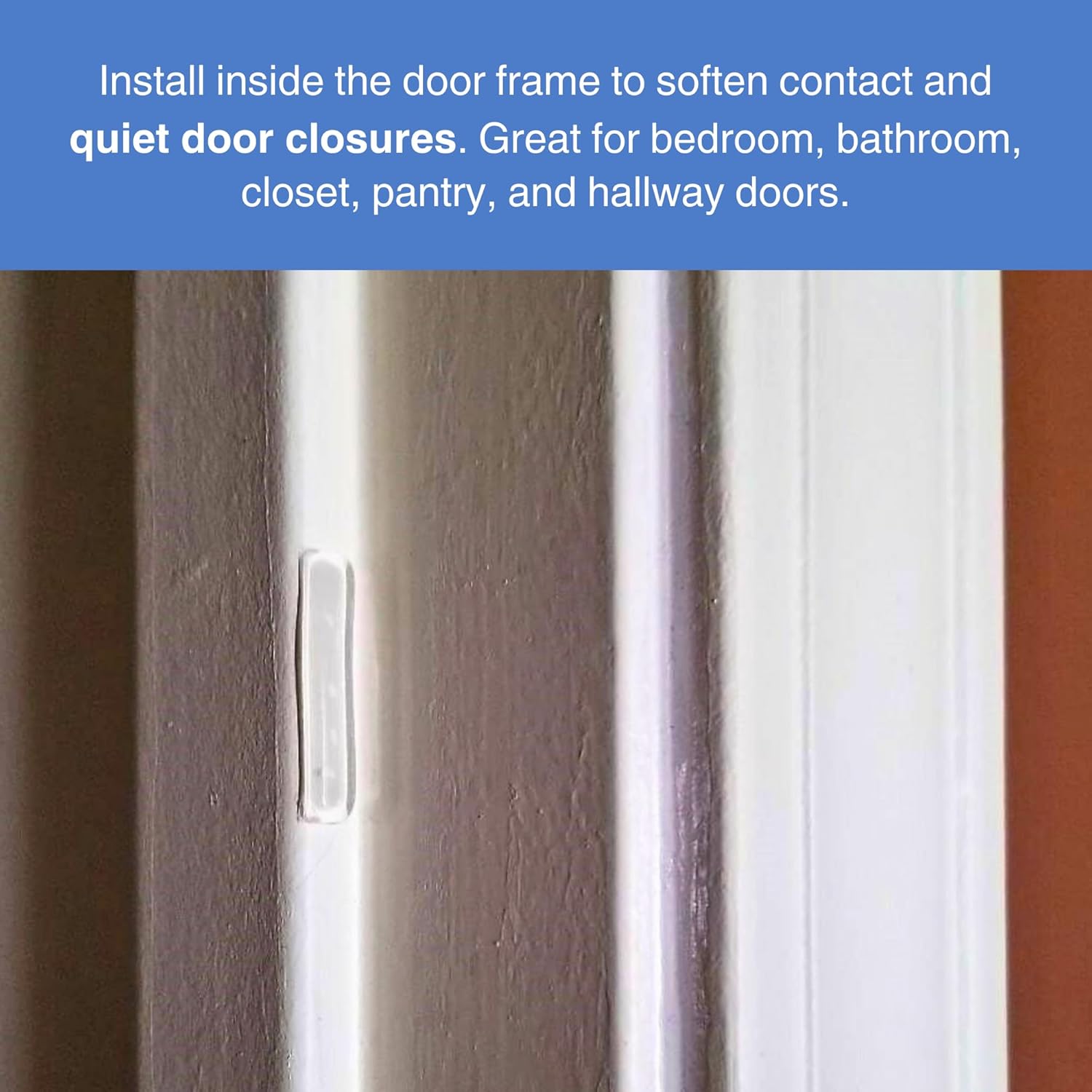 HushBumps Ultra-Quiet Bumpers for Interior Doors 3-Pack. Prevent Door Slamming and Provides Soft Close. Just Peel & Stick. No Tools Required. Silences Door Closing. 30 pcs.