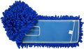 KLEEN HANDLER 18 Inch Microfiber Dust Mop Bulk Pack of 12, Large Washable Commercial Mop Head Replacement, Sweeper, Janitorial Supplies, Blue