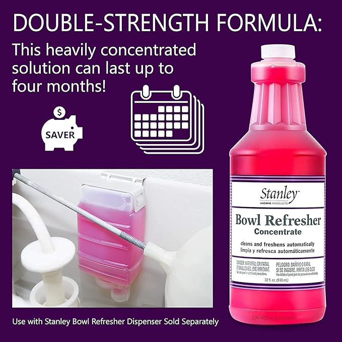 STANLEY HOME PRODUCTS Bowl Refresher Concentrate – Cleans and Freshens Toilets Automatically – 32 fl. oz. (2 Pack)