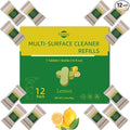 Multi-Surface Cleaner Refill Tablets - 12 Count- 192 fl oz total (12x 16 fl oz) - All Purpose Cleaner Refill Tablets - For household and kitchen spray cleaners - Fresh Lemon Scent