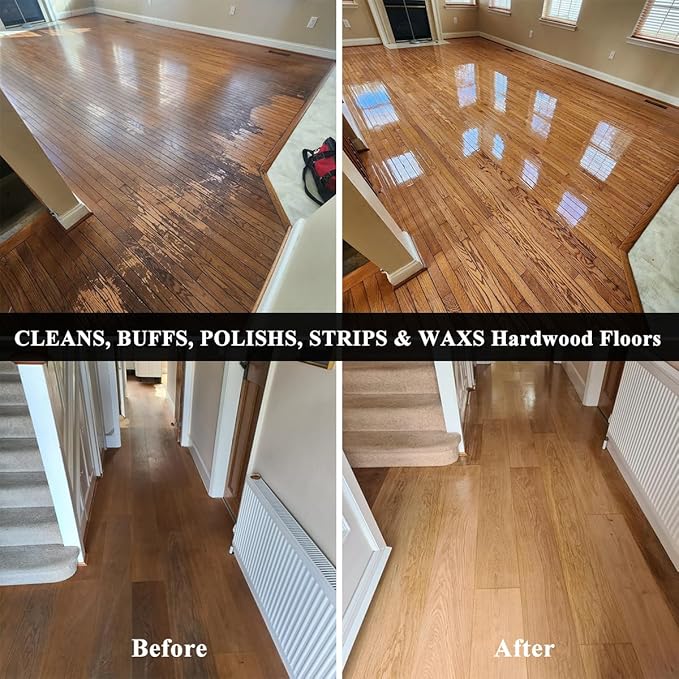 Commercial Floor Scrubber Machine with Brushes and Pads, Heavy Duty Floor Cleaner Polisher and Buffer- Deep Cleaning Tile and Grout, Hardwood Floors and Carpets without Getting on Hands and Knees