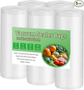 Premium Vacuum Sealer Bags, 8x 200 inches, 5 count. Airtight food saver bags rolls, BPA Free & Heavy Duty Vacuum Freezer Bags. Commercial Grade, Sous Vide or Meal prep