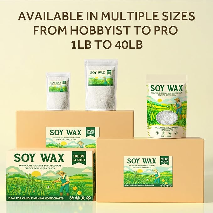 NORVENCE Soy Wax for Candle Making, Natural Soy Wax Flakes 5lb, Premium Candle Wax for DIY Candle Crafting