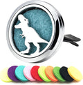 30mm Car Essential Oil Diffuser Vent Clips Air Freshener Vent Clip Aromatherapy Car Accessories 10 Felt Pads for Gift Women (Dinosaur)