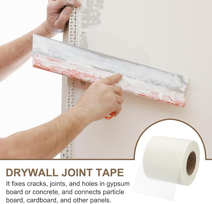 PATIKIL Drywall Repair Mesh Tape, 6 inch x 164 ft Fiberglass Repair Patch Self-Adhesive Dry Wall Joint Tape 12 Mesh Wall Hole Crack and Seam Patch, White