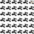 36Pack Hinge Pin Black Door Stopper, Adjustable Heavy Duty Hinge Pin Door Stop with Black Rubber Bumper Tips