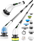 Cordless Electric Spin Scrubber, Power Brush, 9 Brush Heads