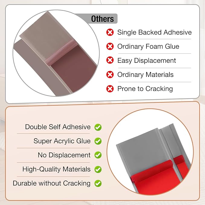 Floor Transition Strip Self Adhesive Vinyl Door Threshold for Doorways Carpet Edging Trim Overlap Edge Reducer for Laminate Floor, Carpet, Tile (Gray, 2/5" to 3/5", 6.6Ft)