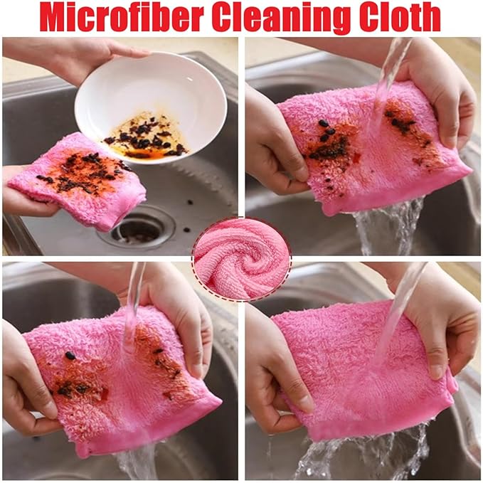 Bamboo Microfiber Cleaning Cloth-8Pcs Kitchen Wash Cloths,Wood Fiber Window Glass Rags,Micro Fiber Cloth for Cleaning Suitable for Dishes,Car Towel Rag Made From Baby Washcloths Material (blue)