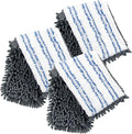 Masthome 3 Pack Microfiber Flip Mop Refills, Dua-Action Microfiber Mop Replacement Pads, Compatible with ASIN B076HPLH1T, Dry & Wet Use, Machine Washable, Double Sided Mop Pads for Floor Cleaning