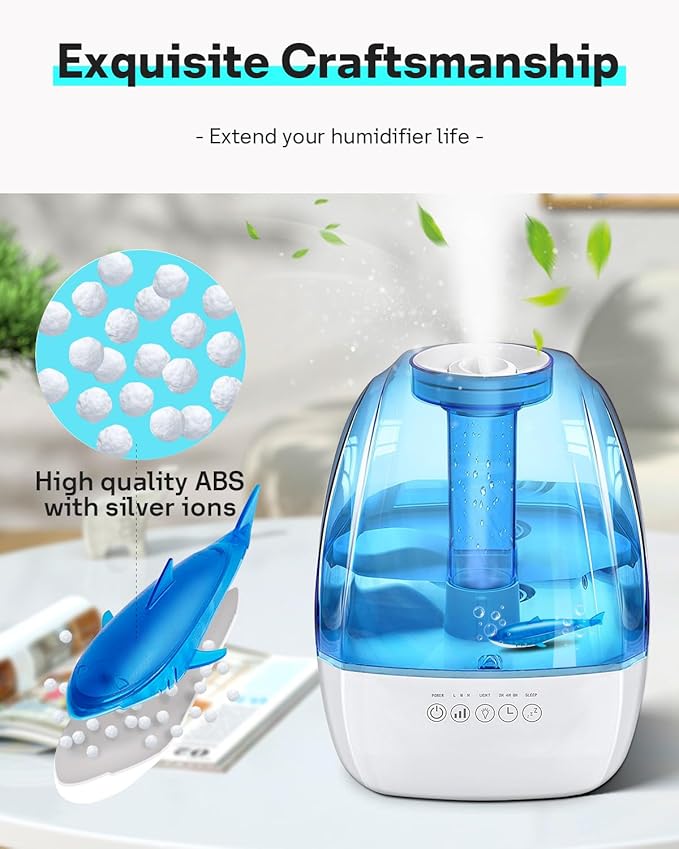 Leemone Humidifier Cleaner Shark, Demineralization Float Shark Compatible with All Humidifier and Fish Tank(6Pack)