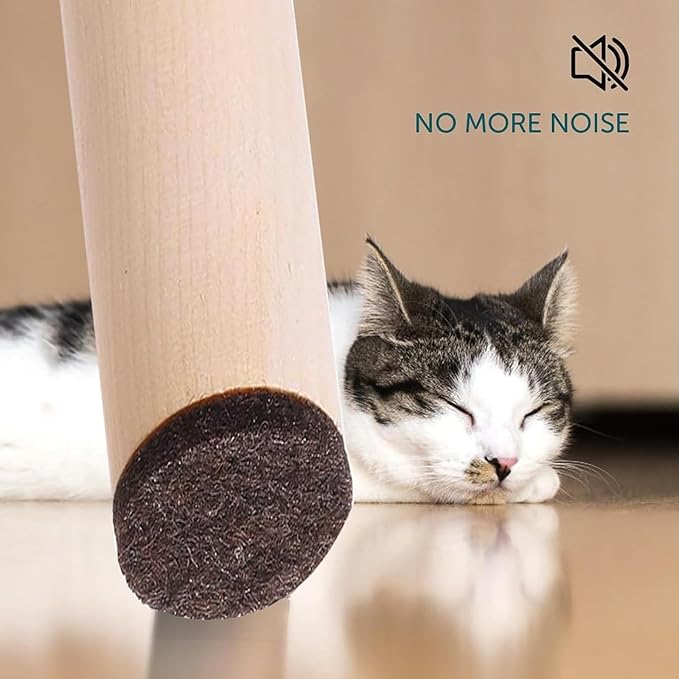 Fursafe&Q Felt Furniture Pads, Furniture Felt Pads for Hardwood Floors -Self Adhesive Chair Leg Floor Protectors, Protect Your Floors from Nicks, Bumps and Scratch, 215 Pcs Brown Beige Chair Feet