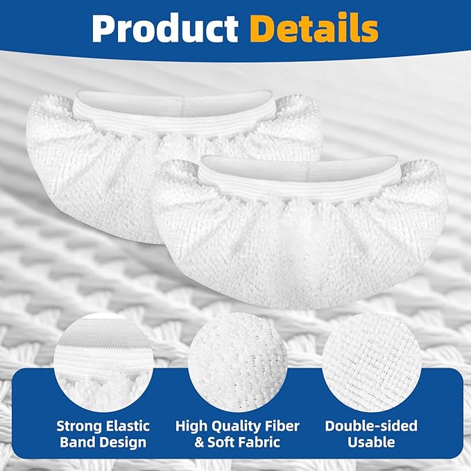 LOVECO 8 Pack Universal Microfiber Cloths for Handheld Steam Cleaner - Compatible with Bissell Steam Shot, PurSteam, Wagner Spraytech, etc - Reusable Washable Steam Cloth Accessories