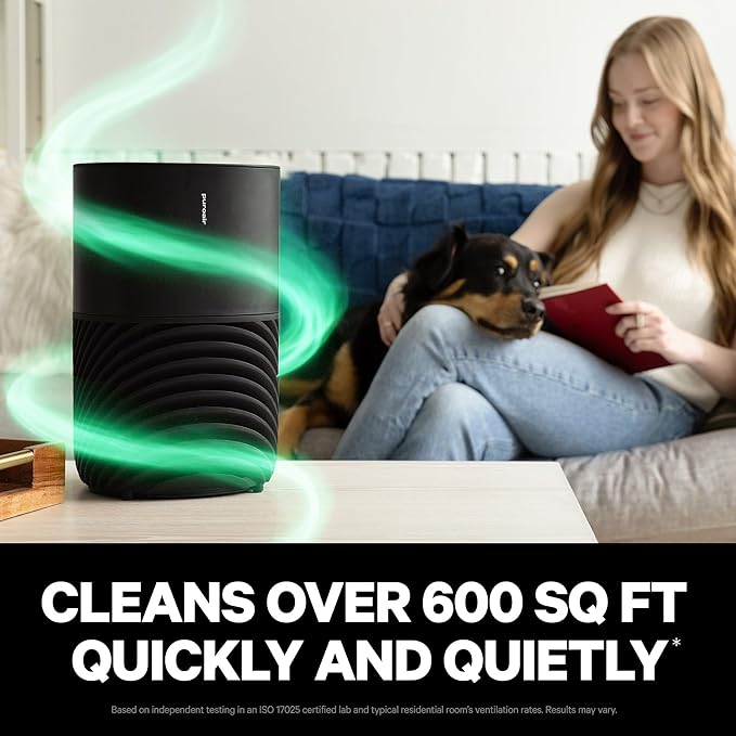 PuroAir 130i Smart Air Purifiers for Home Large Rooms - Covers Up To 600 Sq Ft - Filters Up To 99.9% of Pollutants, Smoke, Pollen, Dust - Quiet Air Filter - Air Purifiers for Bedroom (2 Pack)