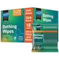 Inspire Ultra Thick Rinse Free Body Wipes, Bathing Wipes, Rinse Free Wet Wipes, Thick Strong Extra Large With Aloe Vera Enriched