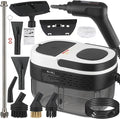 Steam Cleaner, 3-Level Adjustable Handle, 15s Heat-Up, 1.69 Quarts Tank, Portable Steamer for Cleaning with 10 Accessories, Steam Cleaner for Home for Dirt (White)