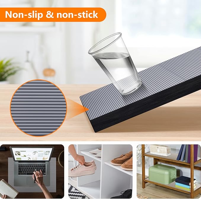 Shelf Liners for Kitchen Cabinets Non Adhesive Drawer Liner EVA Material Cupboard Mat Waterproof Refrigerator Mats Washable Fridge Liner for Cupboard and Desks Clear Shelf Liner 23.6 x 157.4 Inches