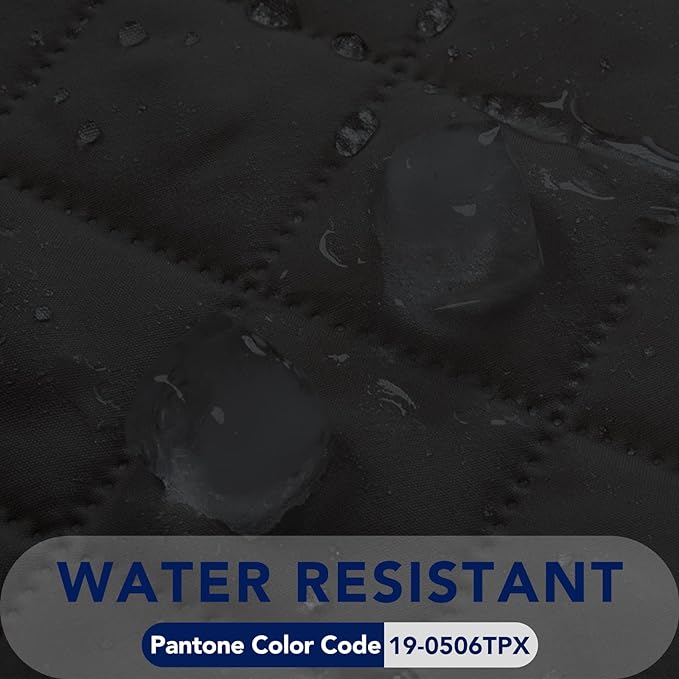 PureFit Reversible Quilted Sofa Cover, Water Resistant Slipcover Furniture Protector, Washable Couch Cover with Non Slip and Elastic Straps for Kids, Pets (Oversized Sofa, Black/Black)