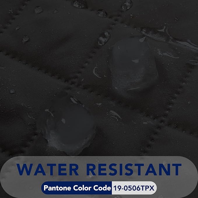 PureFit Reversible Quilted Sofa Cover, Water Resistant Slipcover Furniture Protector, Washable Couch Cover with Non Slip and Elastic Straps for Kids, Pets (Sofa, Black/Black)