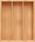 Bamboo Utensil Drawer Organizer, Silverware Tray Organizer, Kitchen Drawer Organizer for Flatware Cutlery, (Natural, 3 Slots)