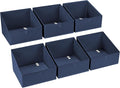 DIMJ Closet Storage Bins 6 Pack - Fabric Trapezoid Closet Organizer Bin, Foldable Storage Baskets for Shelves, Shelf Organizer, Clothing Storage Box for Toys, Books, Towel, Clothes
