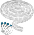 Qucship 2-1/2" x 10' Heavy-Duty PVC Dust Collection Hose, Puncture-Resistant, Flexible Clear PVC Fume Hose with Carbon Steel Wire Coil for Dust Collection Systems