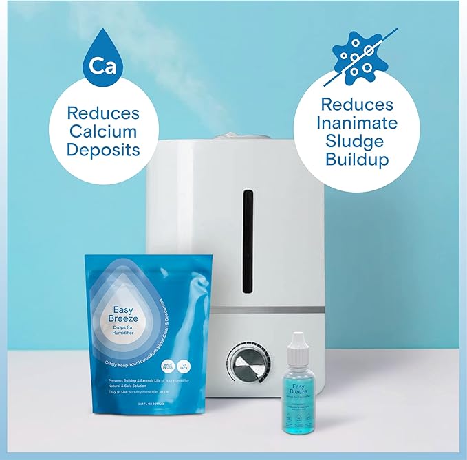 Humidifier Cleaner Drops for All Makes & Models - Made in USA Humidifier Treatment for Peak Performance - Water Humidifier Drops for Cleaning - Humidifier Solution Humidifier Water Treatment