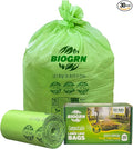 30-33 Gallon Compostable Trash Bags Flat-Top 30 Bags Heavy Duty1.57 Mil, 124.92 Liter Large Lawn and Yard Waste Bag green for Outdoor Garden ASTM D6400, US BPI and OK Compost Home Certified