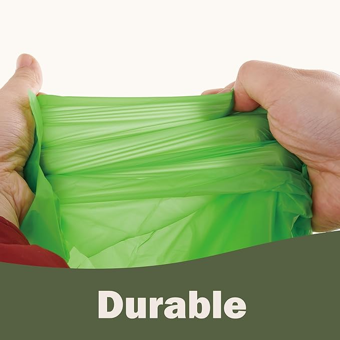 Compost Bags 5 Gallon with Drawstring Tear Off 20 Liter Extra Thick 0.78 Mils Compostable Food Scrap Waste Bags with US BPI ASTM D6400 and Europe OK Compost Home Certified 60 Counts