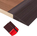 Floor Transition Strip Self Adhesive Vinyl Door Threshold for Doorways Carpet Edging Trim Overlap Edge Reducer for Laminate Floor, Carpet, Tile (Dark Walnut Grain, 3/5" to 4/5", 3.3Ft)