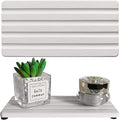 Diatomite Soap Dish, Water Absorbing Stone Tray, Kitchen Sink Organizer, Fast Drying Counter Holder (White, 9.5" x 4.7"/24 x 12cm)