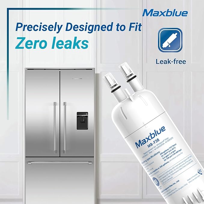 Maxblue MB-F38 Replacement for W10295370A, Everydrop® Filter 1, EDR1RXD1, EDR1RXD1B, P8RFWB2L, P4RFWB, Kenmore® 46-9081, 46-9930, Refrigerator Water Filter, 1 Filter