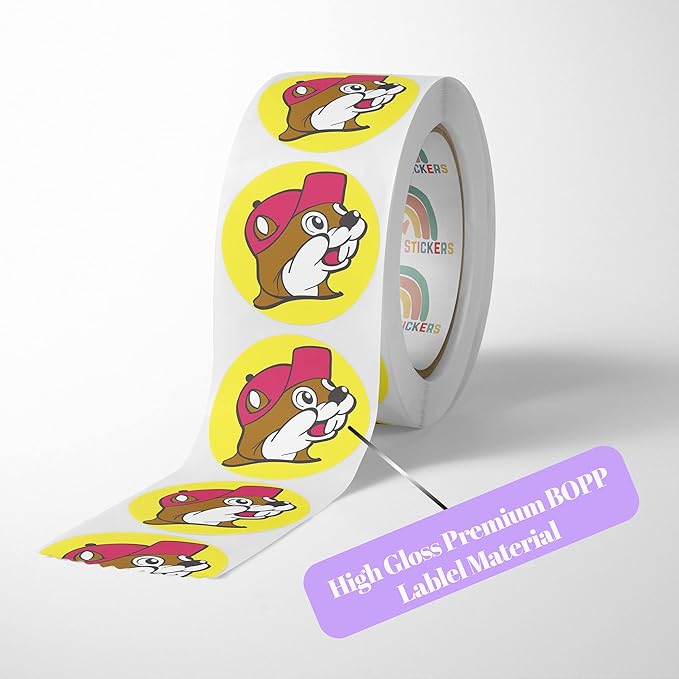 150 Custom Circle/Square BOPP Roll Labels- Personalized Stickers for Business Logo, Party, Wedding Favor, Baby Shower-Any Design Text + Image, Matte/Gloss Finish (2 Inch Circle)
