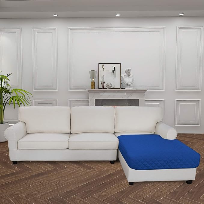 Easy-Going Sectional Couch Covers for Dogs L Shape Sofa Cover Reversible Sofa Slipcover Chaise Lounge Cover Furniture Protector Cover for Pets Dog Cat (42 x 68 inches, Classic Blue/Classic Blue)
