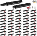 Lounsweer 50 Pack Magnetic Push Latches for Cabinet Door 2.87 Inches Short Push to Open Cabinet Hardware Pop up Lock Magnetic Latch for Closet Cupboard Wine Rack Dresser Drawer Sliding Door (Black)