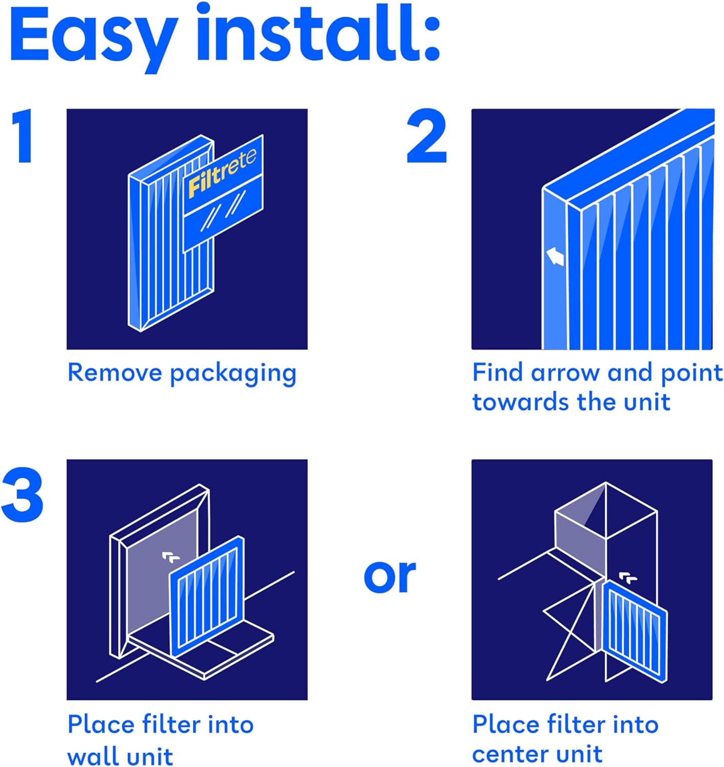 Filtrete 14x36x1 AC Furnace Air Filter, MERV 11, MPR 1000, Micro Allergen Defense, 3-Month Pleated 1-Inch Electrostatic Air Cleaning Filter, 6 Pack (Actual Size 13.88x35.9x0.81 in)
