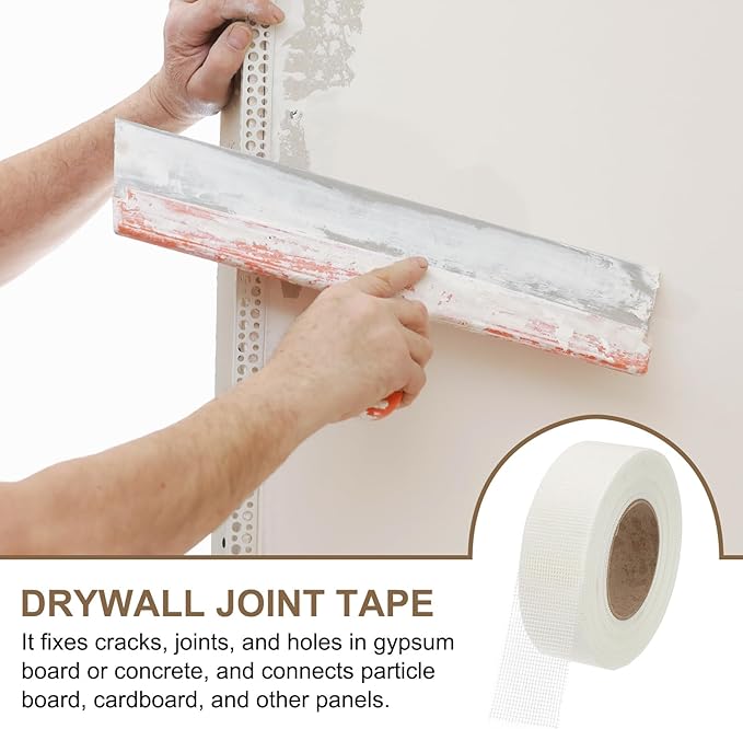 PATIKIL Drywall Repair Mesh Tape, 2 inch x 164 ft Fiberglass Repair Patch Self-Adhesive Dry Wall Joint Tape 12 Mesh Wall Hole Crack and Seam Patch, White